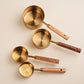 8 PCS Gold Measuring Cups Set and Measuring Spoons Set