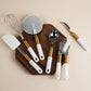Elegant 6 Pcs White Kitchen Tools & Gadgets with Gold Accent
