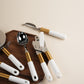Elegant 6 Pcs White Kitchen Tools & Gadgets with Gold Accent