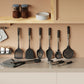 Elegant 9 Pcs Black Kitchen Utensil Set with White Speckles
