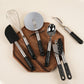 Elegant 6 Pcs Black Kitchen Tools & Gadgets with White Speckles