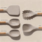 5-Piece Acacia Handle Silicone Utensil Set