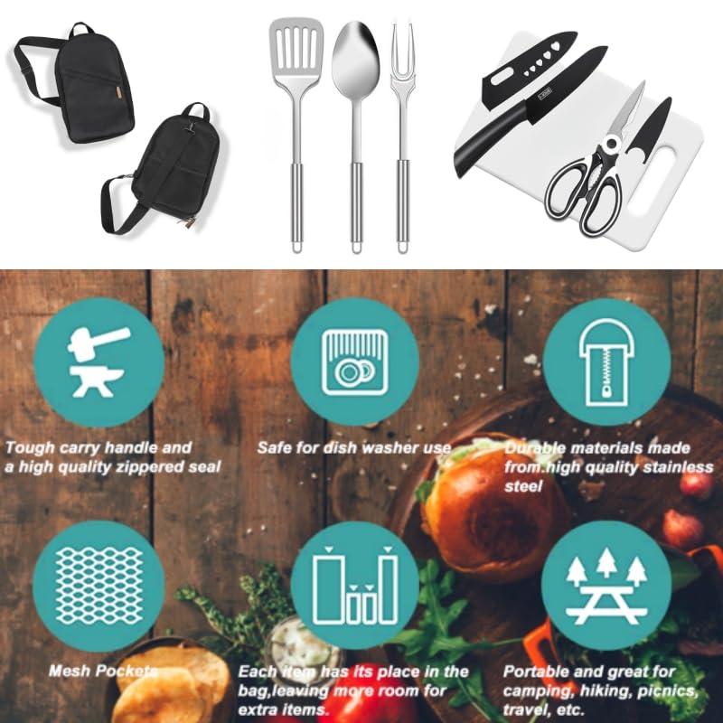 12 PCS Camping Kitchen Utensil Set